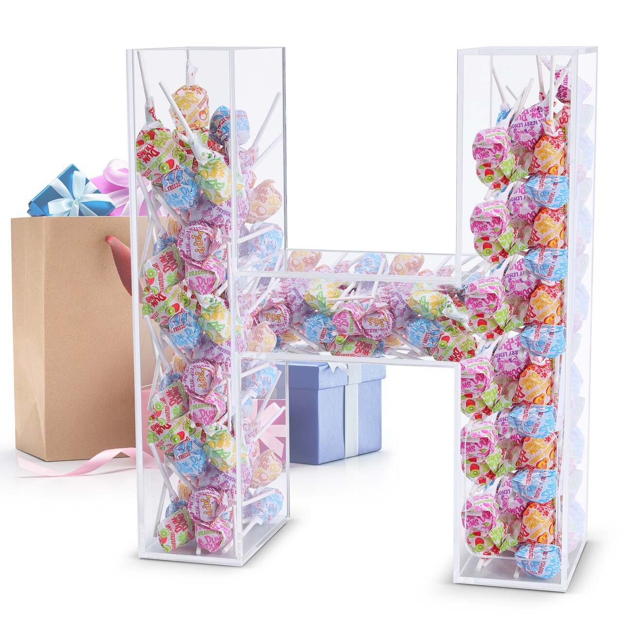 7Penn Acrylic Boxes Letter Shaped Candy Decor for Wedding Dessert Decoration